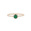 14K Yellow Gold Round Emerald Ring Thumbnail