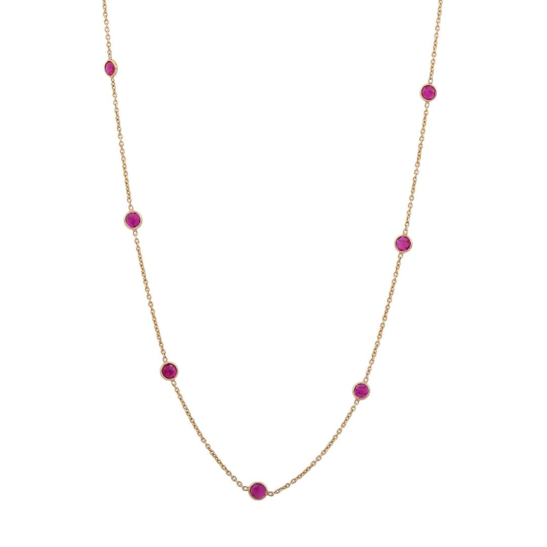 18K Ruby Chain Necklace