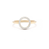 14K Gold Circle Diamond Ring Thumbnail