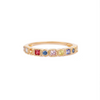 18K Gold Rainbow Sapphire Ring Thumbnail