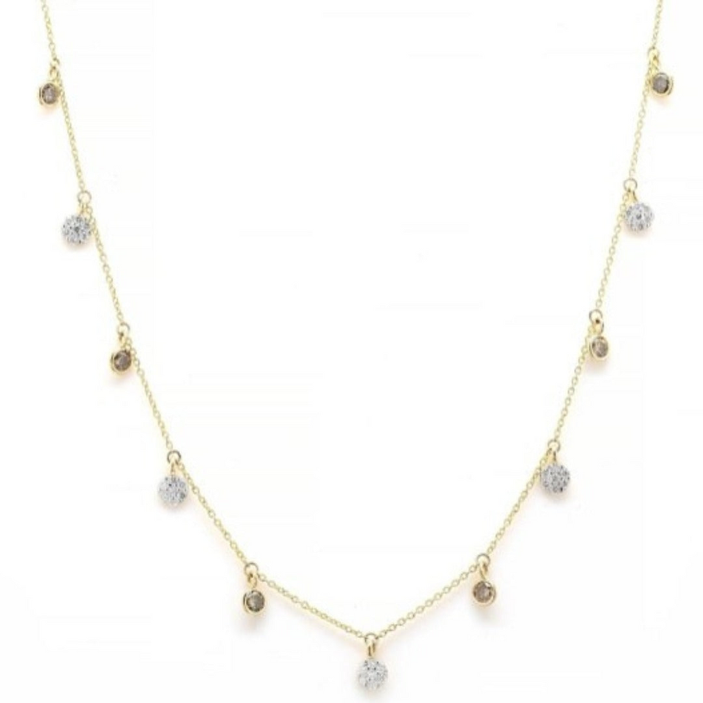 18K Gold Diamond Necklace Image