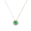 18K Gold Tsavorite Pendant Necklace Thumbnail