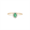 14K Gold Emerald & Diamond Engagement Ring Thumbnail
