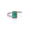 18K Yellow Gold Emerald Diamond Ring Thumbnail