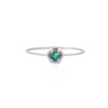 14K White Gold Emerald Pinky Ring Thumbnail
