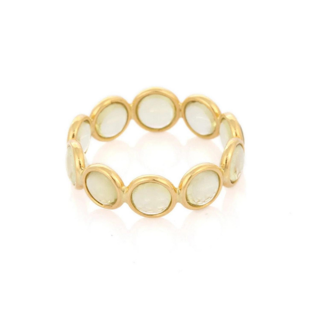 18K Gold Lemon Topaz Eternity Band Image