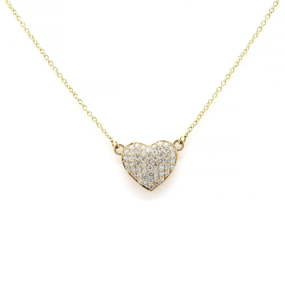 18K Heart Diamond Necklace