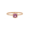 18K Gold Cushion Cut Pink Sapphire Ring Thumbnail
