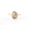 18K Yellow Gold Personalized Initial Ring with Diamond Thumbnail