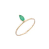 14K Gold Floating Emerald Ring Thumbnail