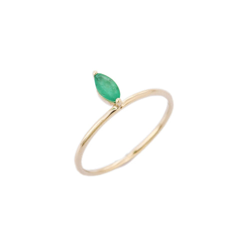 14K Emerald Precious Gold Ring - VR Jewels