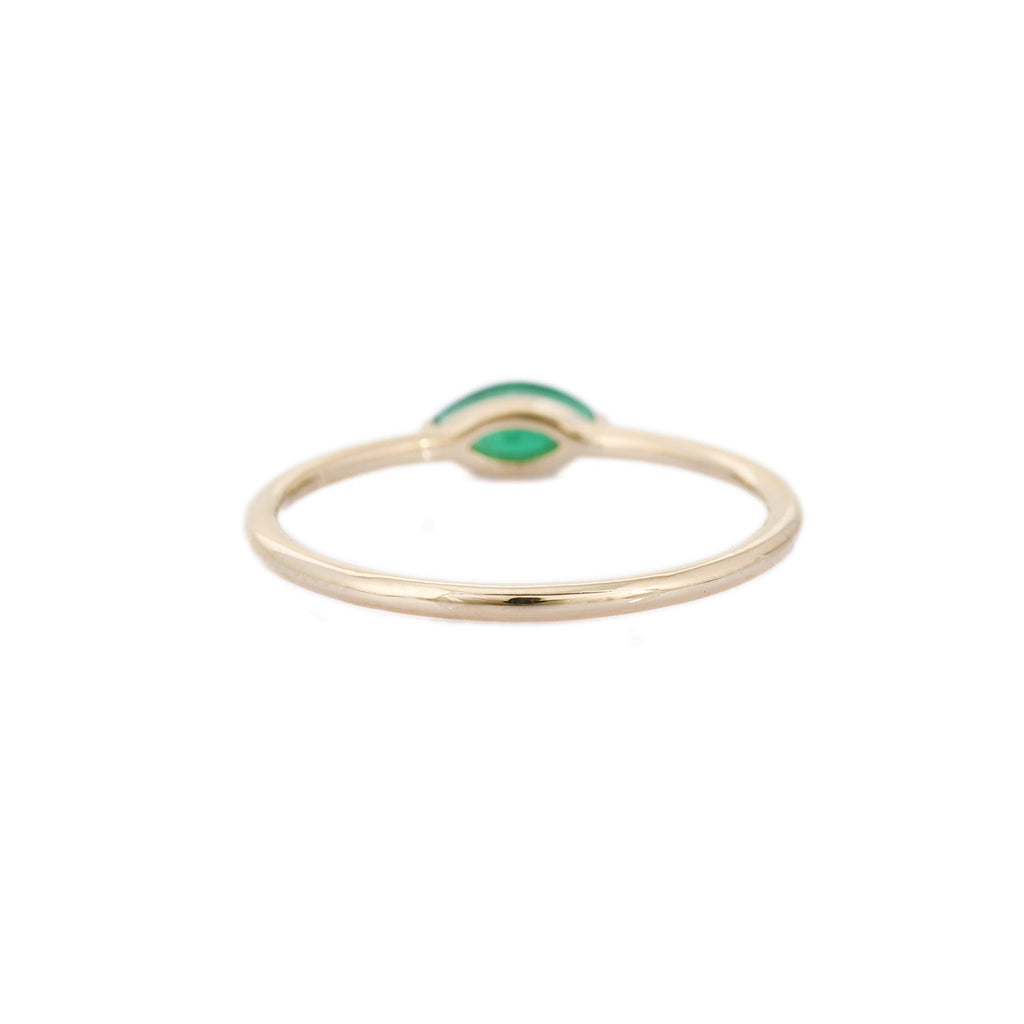 14K Emerald Precious Gold Ring Image