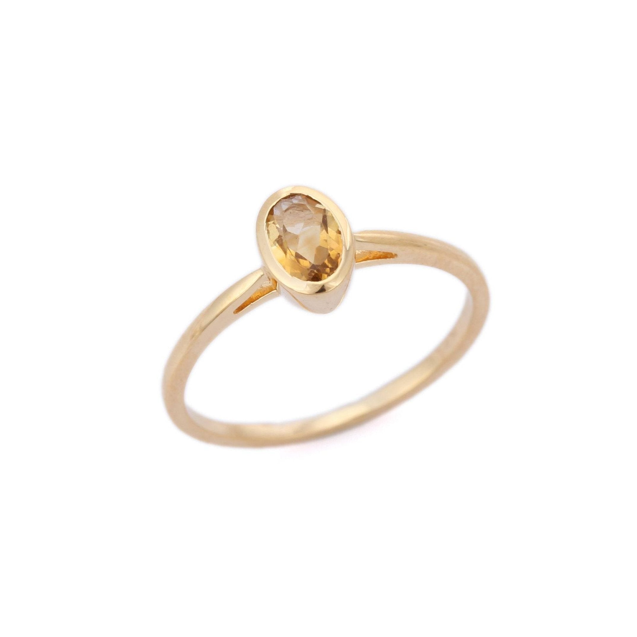 14K Gold Citrine Ring - VR Jewels