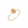 14K Gold Citrine & Diamond Ring Thumbnail
