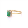 14K Gold Emerald Diamond Ring Thumbnail