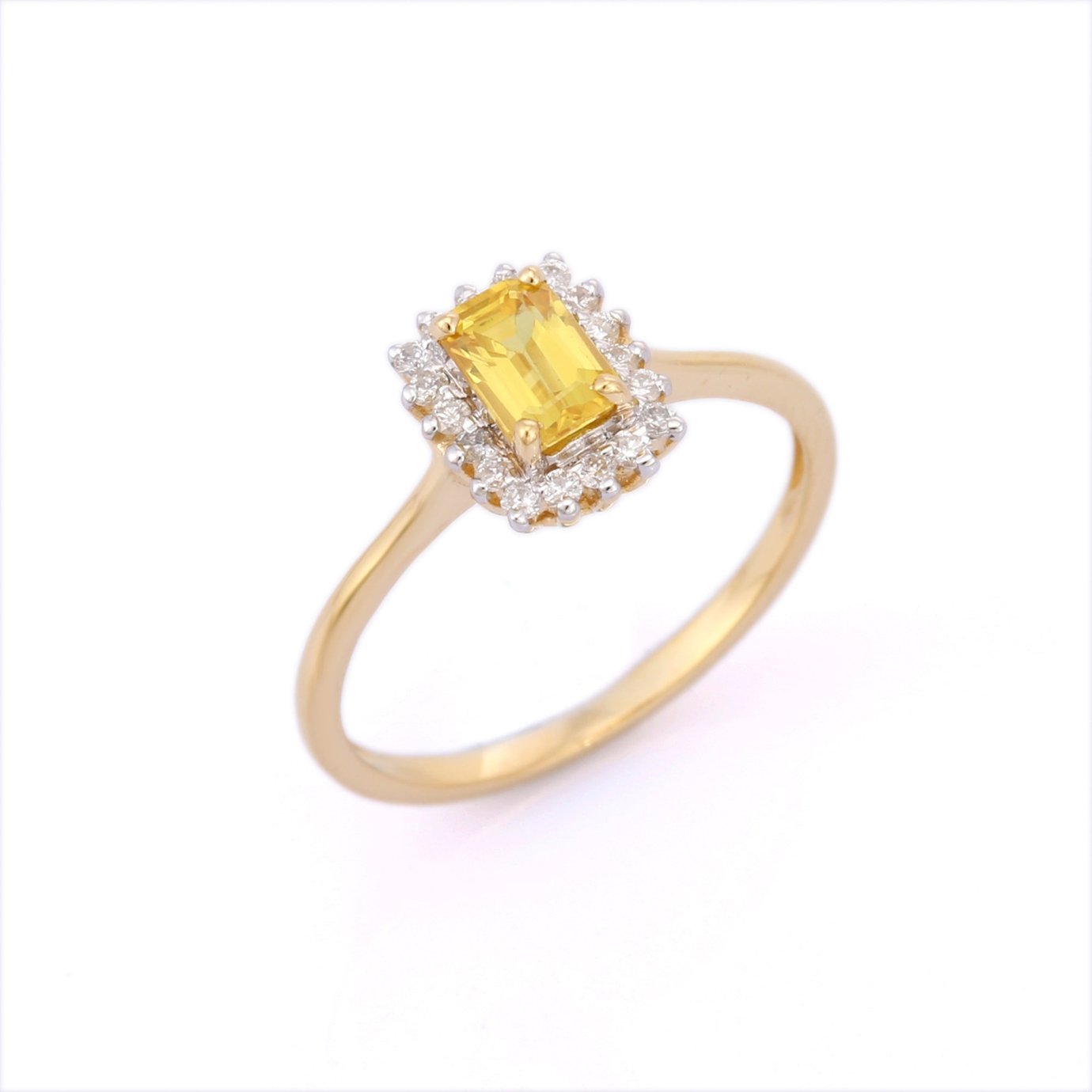 14K Gold Yellow Sapphire & Diamond Ring - VR Jewels