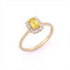 14K Gold Yellow Sapphire & Diamond Engagement Ring Thumbnail