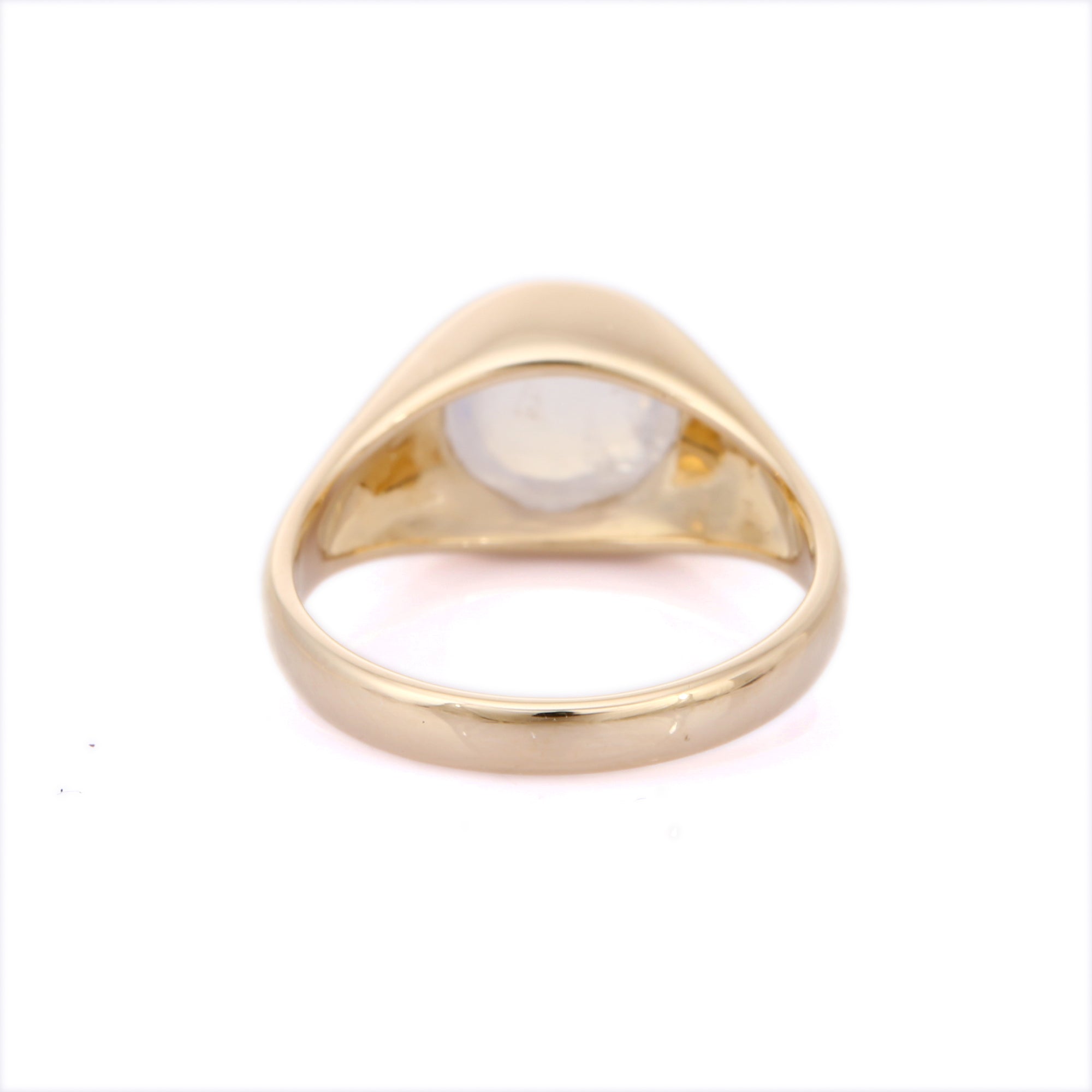 14K Rainbow Moonstone Gold Ring - VR Jewels
