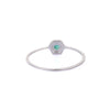14K White Gold Emerald Pinky Ring Thumbnail