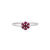 14K White Gold Floral Ruby Ring Thumbnail