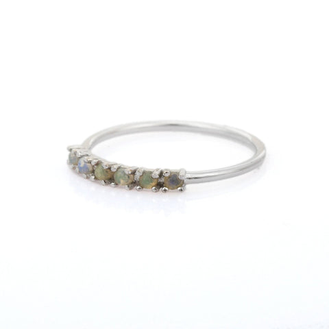 14K White Gold Opal Ring - VR Jewels