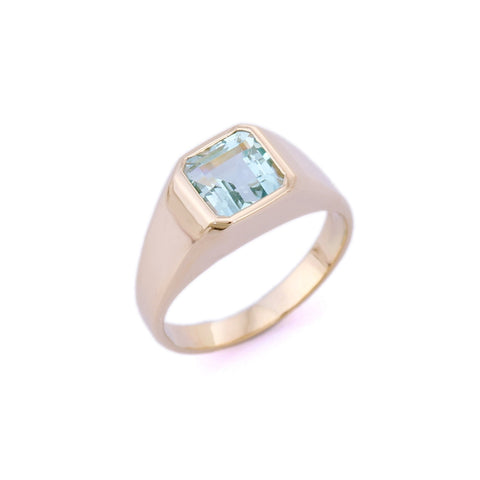14K Yellow Gold Aquamarine Ring - VR Jewels