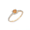 14K Yellow Gold Citrine & Diamond Ring Thumbnail