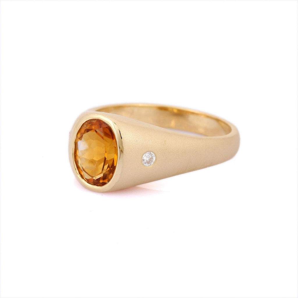 14K Yellow Gold Citrine Ring Image