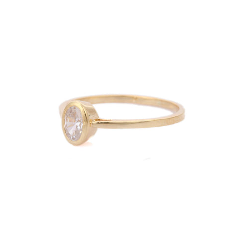 14K Yellow Gold Cubic Zirconia Ring - VR Jewels
