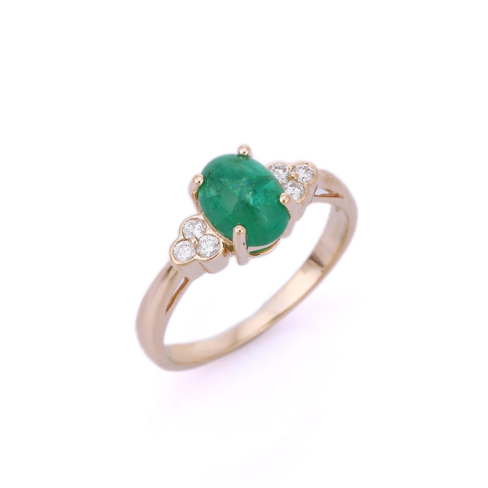 14K Yellow Gold Emerald Ring - VR Jewels