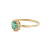 14K Yellow Gold Emerald Diamond Ring Thumbnail