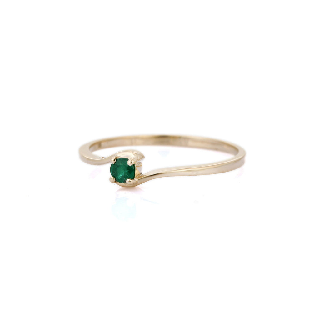 14K Gold Emerald Ring Image