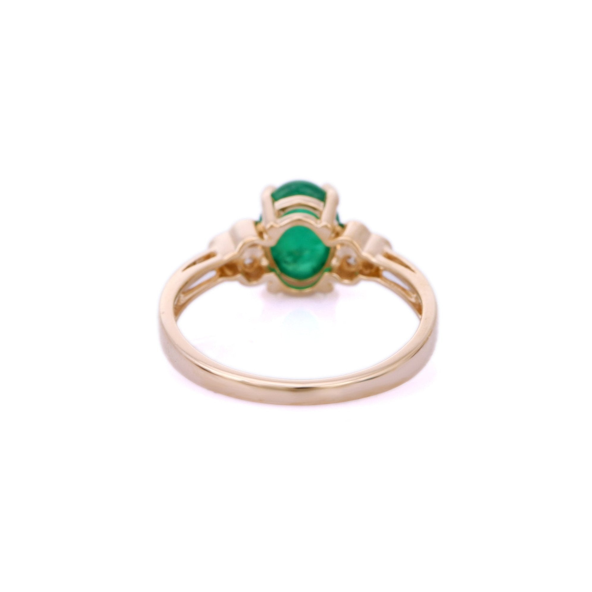 14K Yellow Gold Emerald Ring - VR Jewels