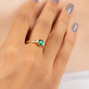 14K Yellow Gold Emerald Ring Thumbnail