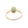 14K Yellow Gold Emerald Diamond Ring Thumbnail