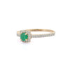 14K Gold Emerald Wedding Ring Thumbnail
