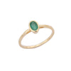 14K Gold Emerald Solitaire Ring Thumbnail