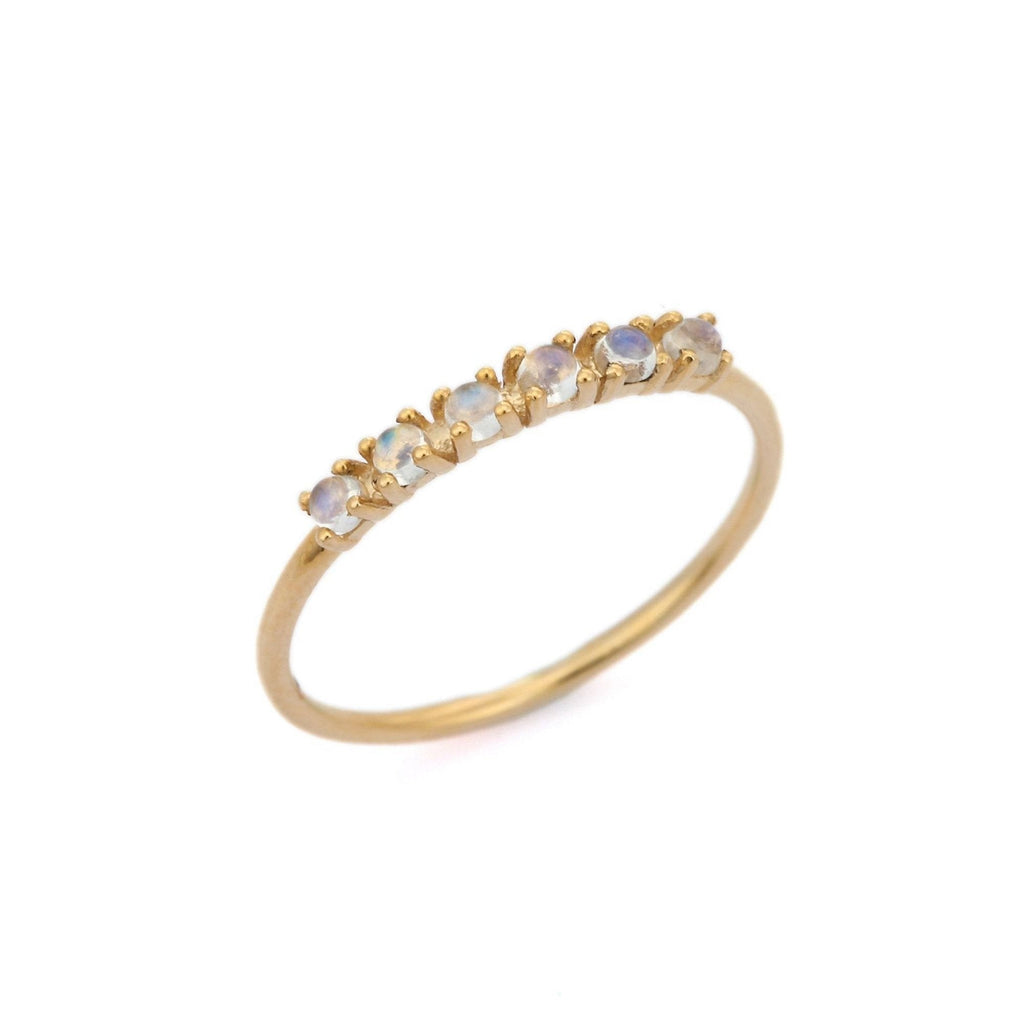 14K Yellow Gold Moonstone Ring Image