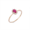 14K Gold Ruby & Diamond Anniversary Ring Thumbnail