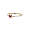 14K Gold Ruby Minimalist Ring Thumbnail