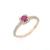 14K Yellow Gold Ruby Ring Thumbnail