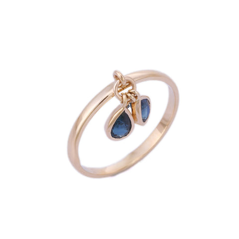 14K Yellow Gold Sapphire & Diamond Ring - VR Jewels