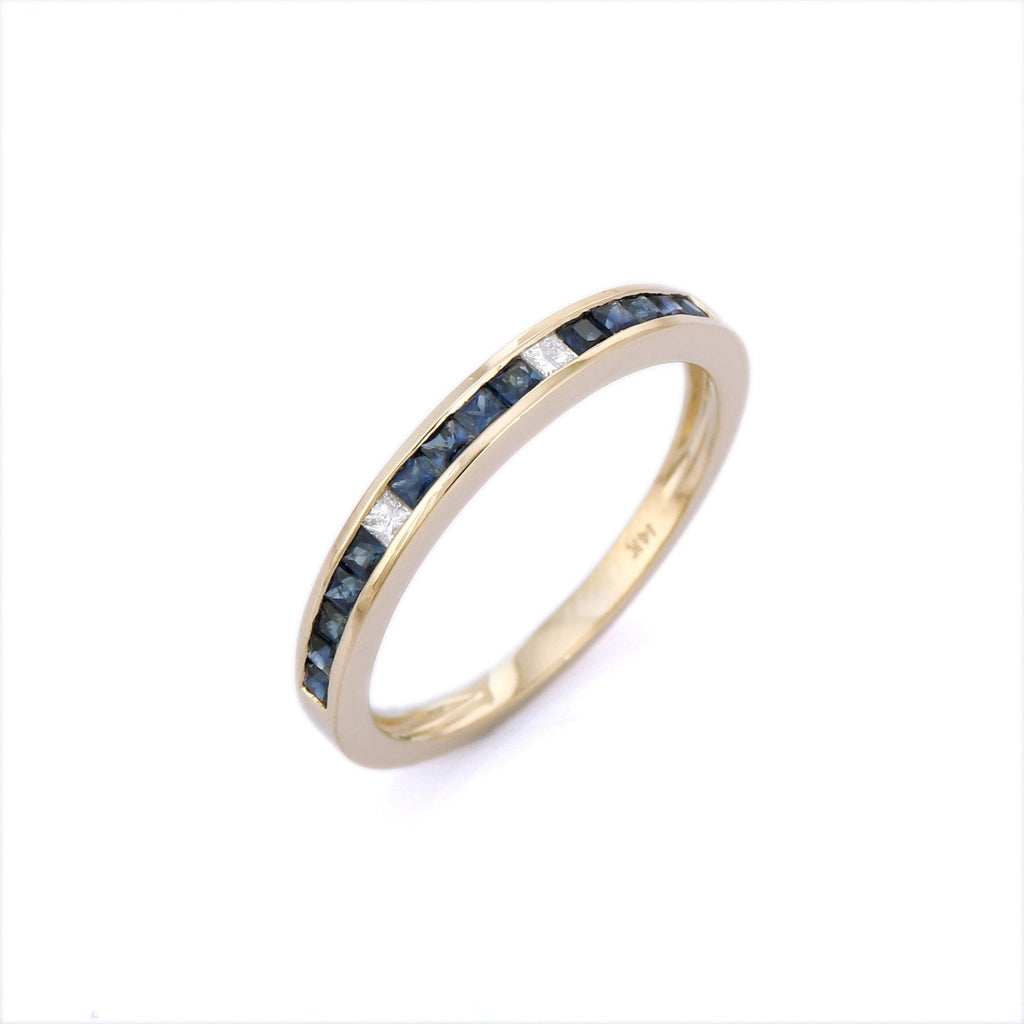 14K Gold Sapphire Band Ring Image