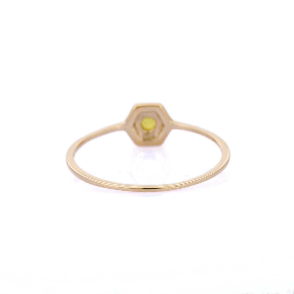 14K Yellow Gold Sapphire Ring Image