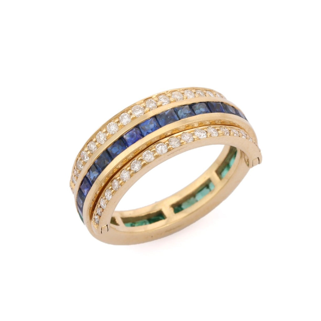 14K Yellow Gold Sapphire Ring Image