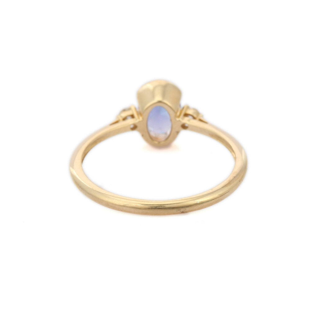 14K Gold Tanzanite &Diamond Promise Ring Image