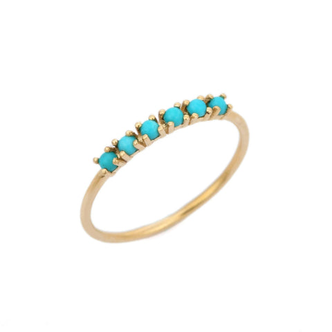 14K Yellow Gold Turquoise Ring - VR Jewels
