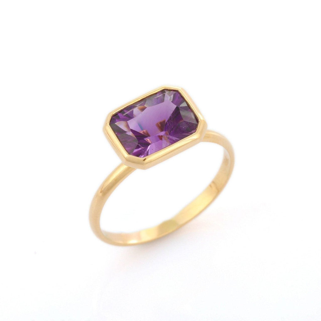 18K Gold Amethyst Ring Image