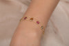 18K Gold Tourmaline Charm Bracelet Thumbnail