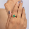 18K Gold Pear Shape Emerald Ring Thumbnail